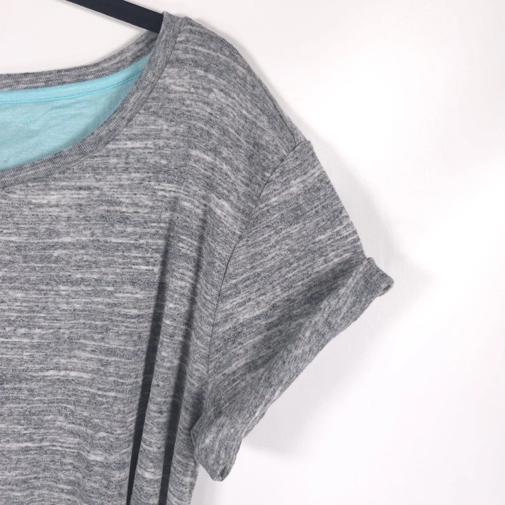 NWT Anthropologie MAEVE Riley Heathered Wrap Tie‎ Waist Soft Mini Dress LARGE
